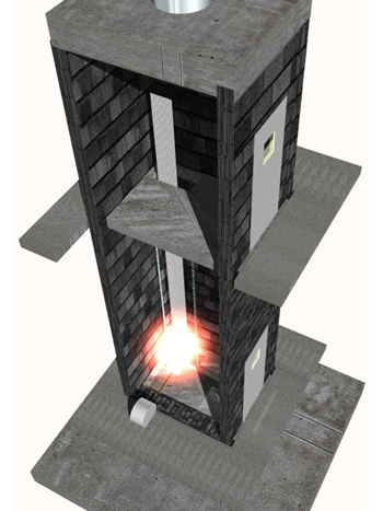 ライザーケーブル燃焼試験のイメージ
